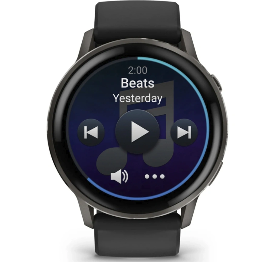 Смарт-часы Garmin Venu 4 45mm Slate Bezel With Black Silicone Band (010-03014-00)
