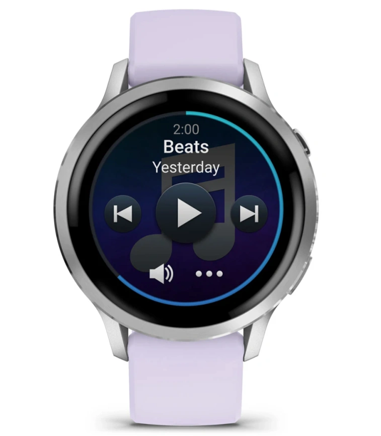 Смарт-часы Garmin Venu 4 41mm Silver Bezel With Periwinkle Silicone Band (010-03013-01)