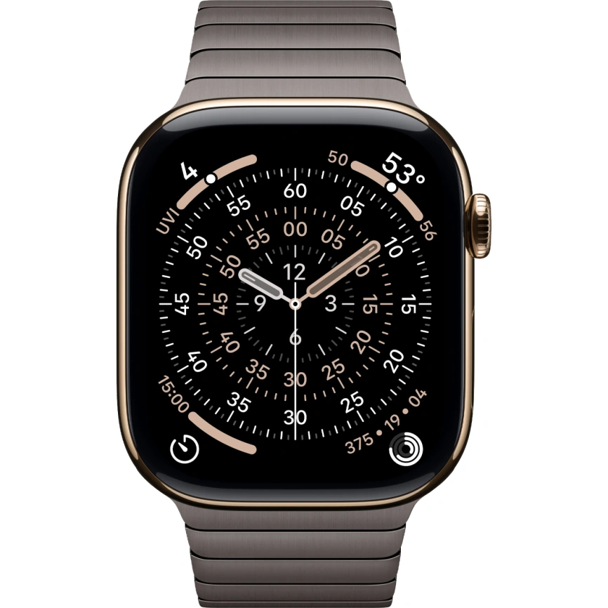 Смарт-часы Apple Watch Series 11 46mm Gold Titanium Case with Slate Link Bracelet