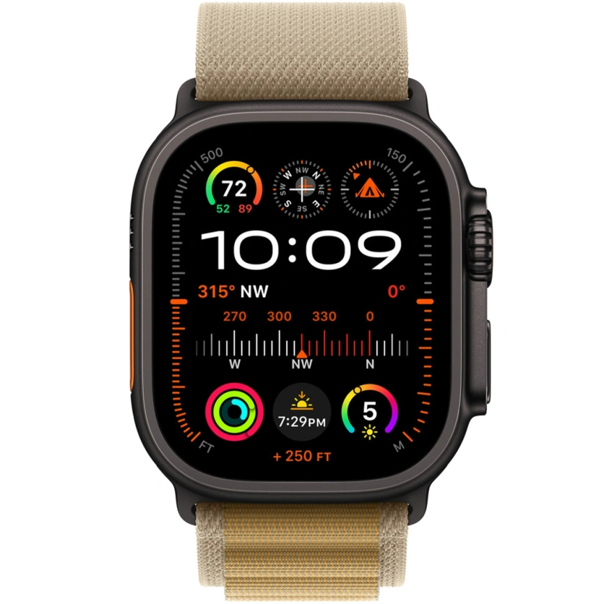 Смарт-часы Apple Watch Ultra 2 (2024) 49mm Black Titanium Case with Tan Alpine Loop M
