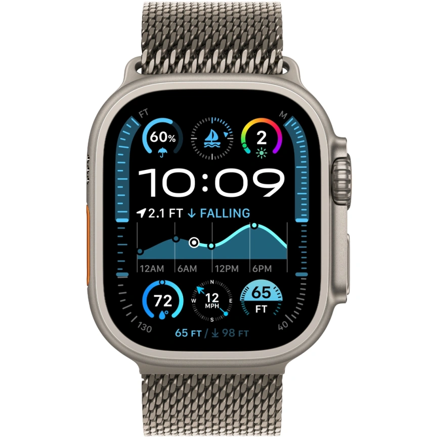 Смарт-часы Apple Watch Ultra 2 (2024) 49mm Natural Titanium Case with Natural Titanium Milanese Loop L