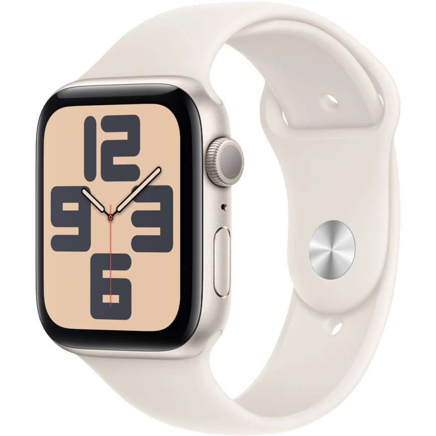 Смарт-часы Apple Watch SE (2024) 40mm Starlight Aluminium Case with Starlight Sport Band M/L (MXEG3)