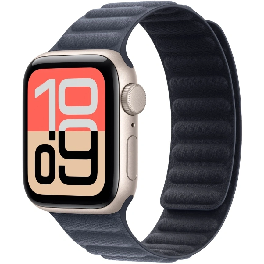Смарт-часы Apple Watch SE (2025) 40mm Starlight Aluminum Case with Navy Magnetic Link S/M