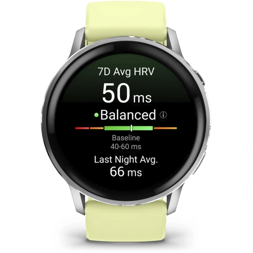 Смарт-часы Garmin Venu 4 45mm Silver Bezel With Citron Silicone Band (010-03014-02)