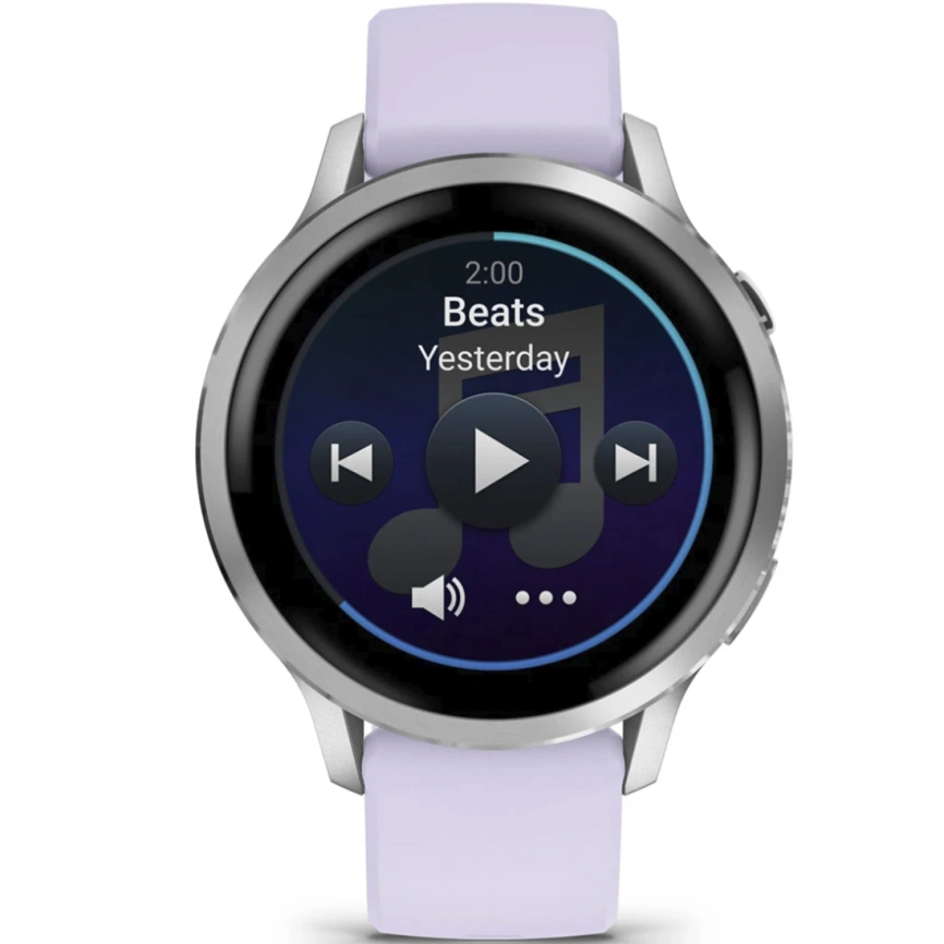 Смарт-часы Garmin Venu 4 41mm Silver Bezel With Periwinkle Silicone Band (010-03013-01)
