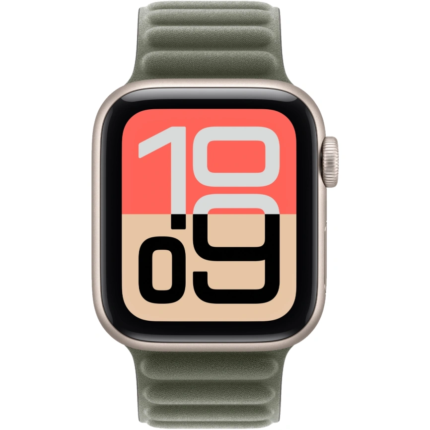 Смарт-часы Apple Watch SE (2025) 44mm Starlight Aluminum Case with Sage Gray Magnetic Link S/M