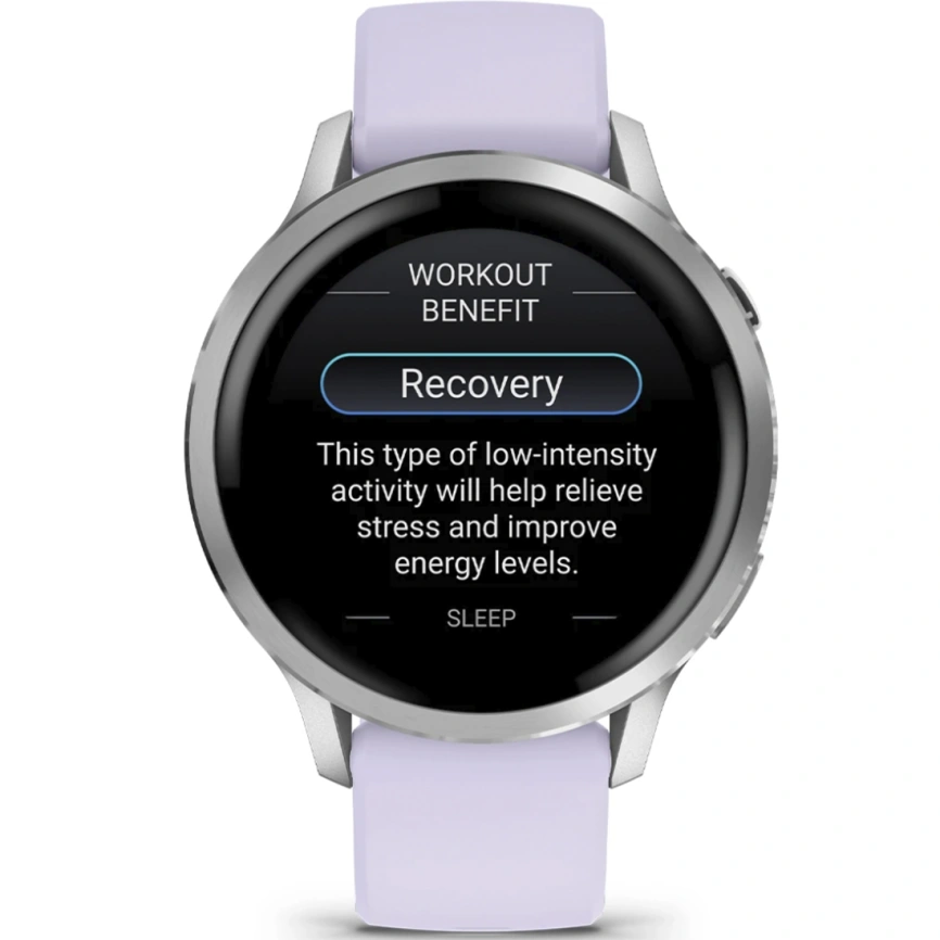 Смарт-часы Garmin Venu 4 41mm Silver Bezel With Periwinkle Silicone Band (010-03013-01)