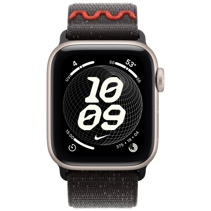 Смарт-часы Apple Watch SE (2025) 40mm Starlight Aluminum Case with Midnight Black Nike Sport Loop