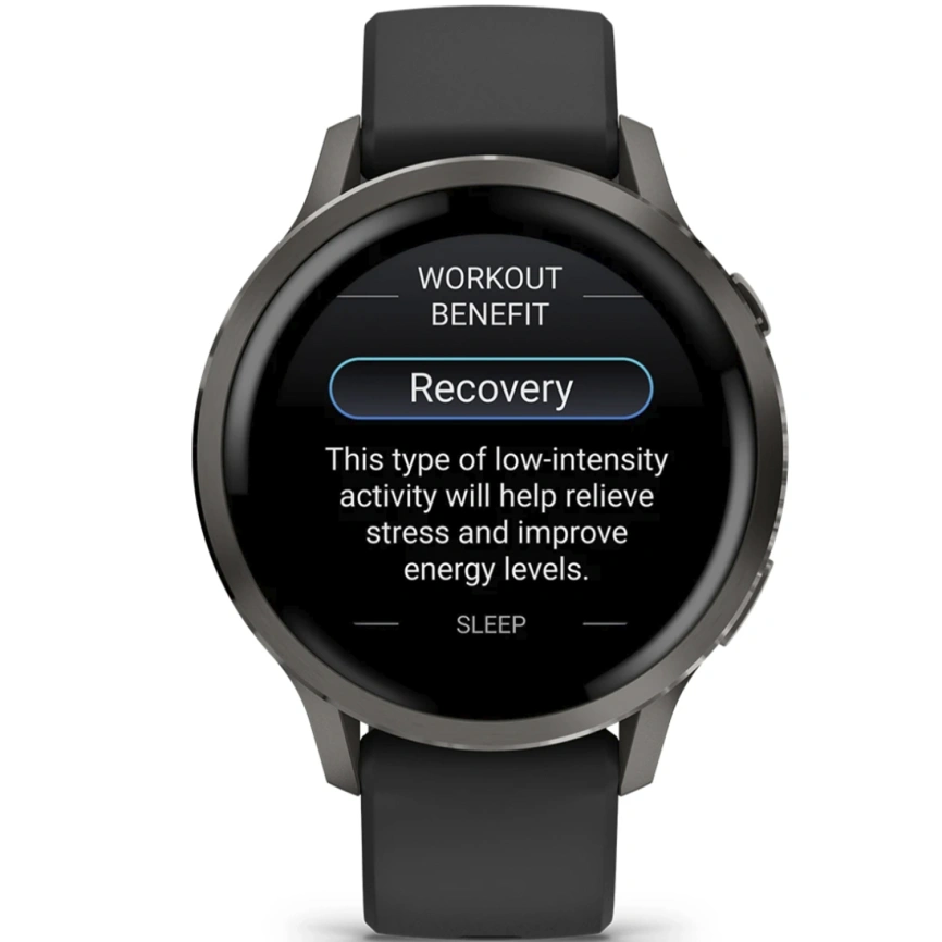Смарт-часы Garmin Venu 4 41mm Slate Bezel With Black Silicone Band (010-03013-02)