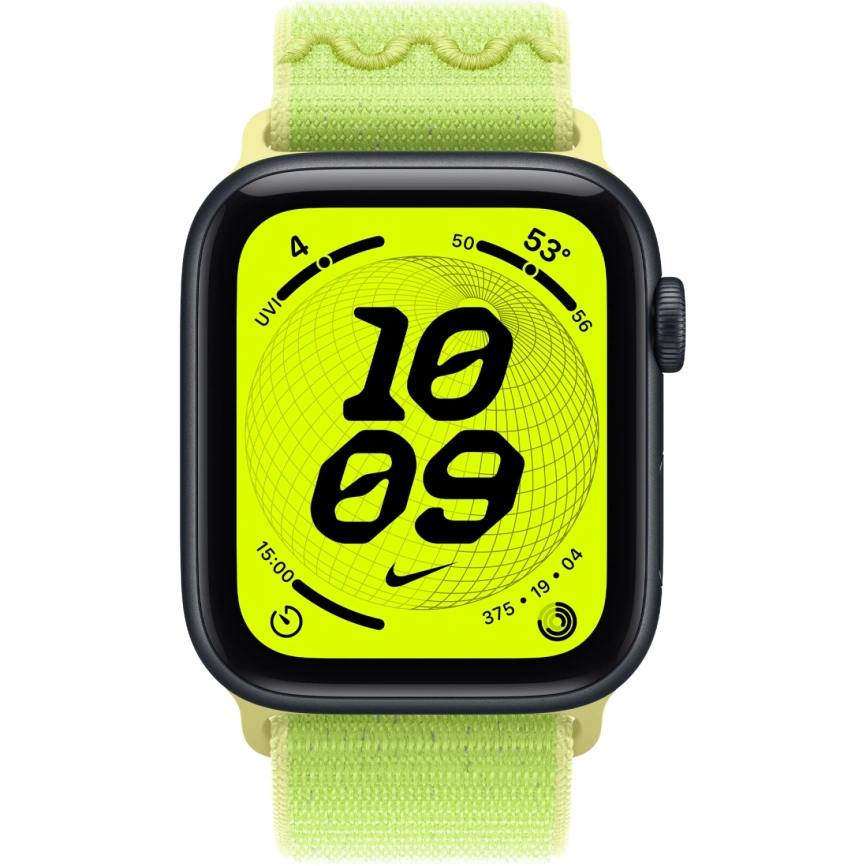 Смарт-часы Apple Watch SE (2025) 44mm Midnight Aluminum Case with Volt Splash Nike Sport Loop