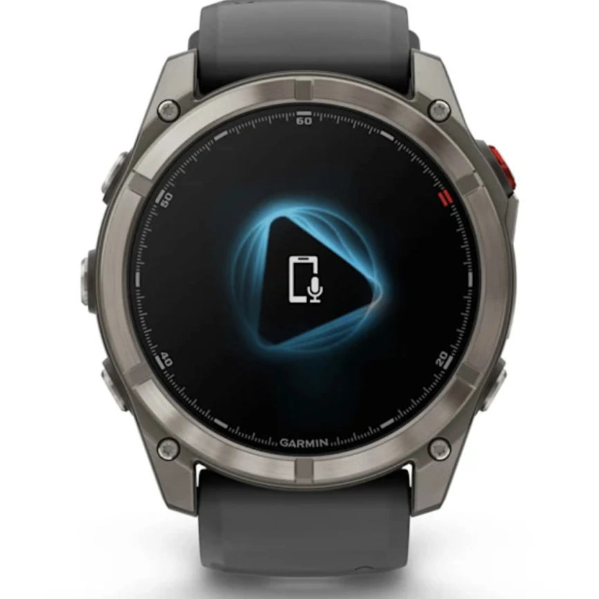 Смарт-часы Garmin Fenix 8 Pro 51mm Amoled Sapphire Lens Tinanium With Graphite/Black Silicone Band (010-03199-11)