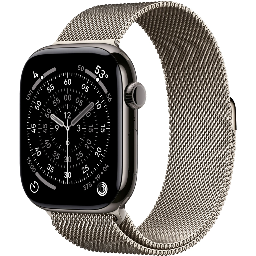 Смарт-часы Apple Watch Series 11 46mm Slate Titanium Case with Natural Milanese Loop M/L