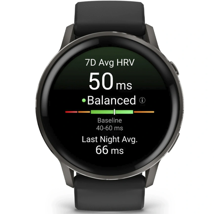Смарт-часы Garmin Venu 4 45mm Slate Bezel With Black Silicone Band (010-03014-00)
