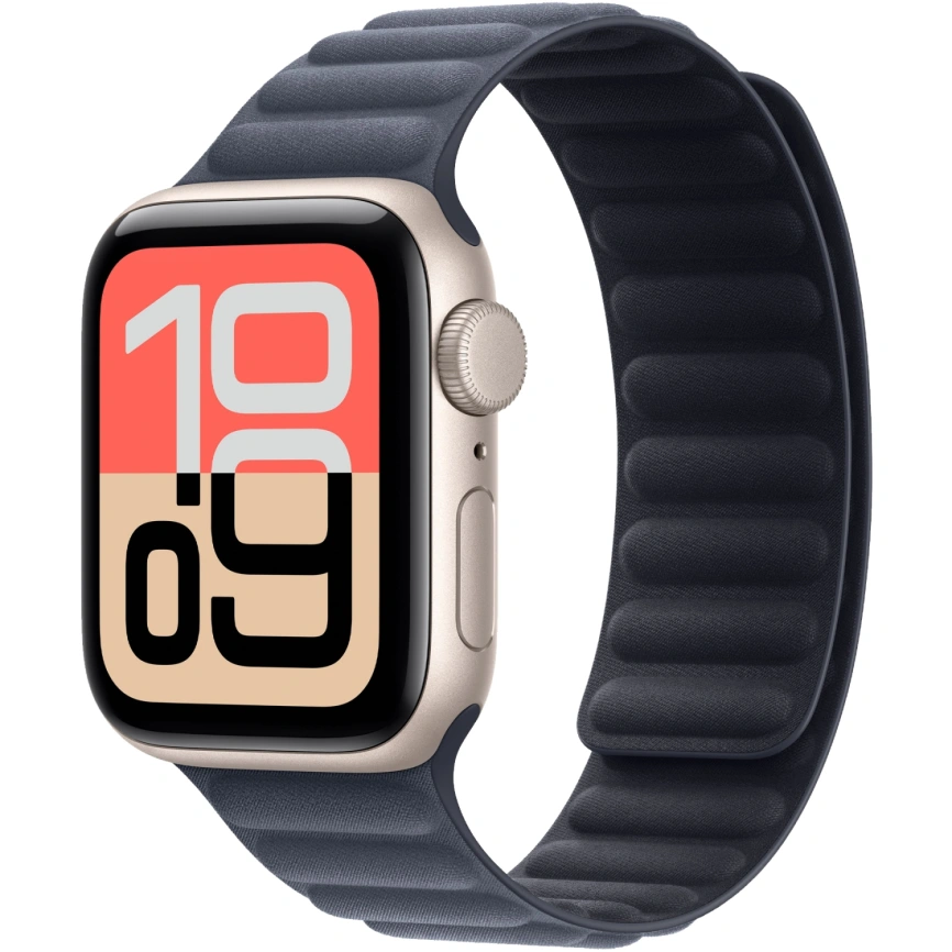 Смарт-часы Apple Watch SE (2025) 44mm Starlight Aluminum Case with Navy Magnetic Link M/L
