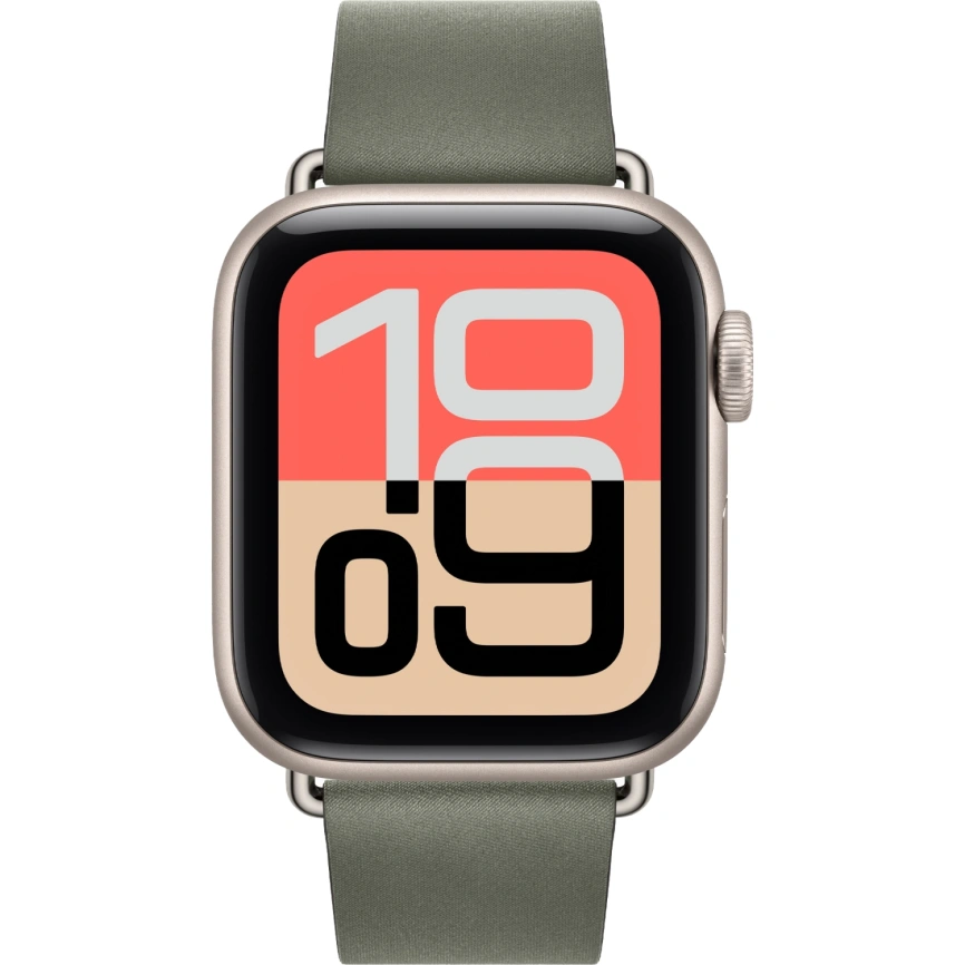Смарт-часы Apple Watch SE (2025) 44mm Starlight Aluminum Case with Sage Gray Modern Buckle L
