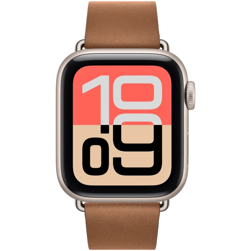 Смарт-часы Apple Watch SE (2025) 40mm Starlight Aluminum Case with Caramel Modern Buckle L