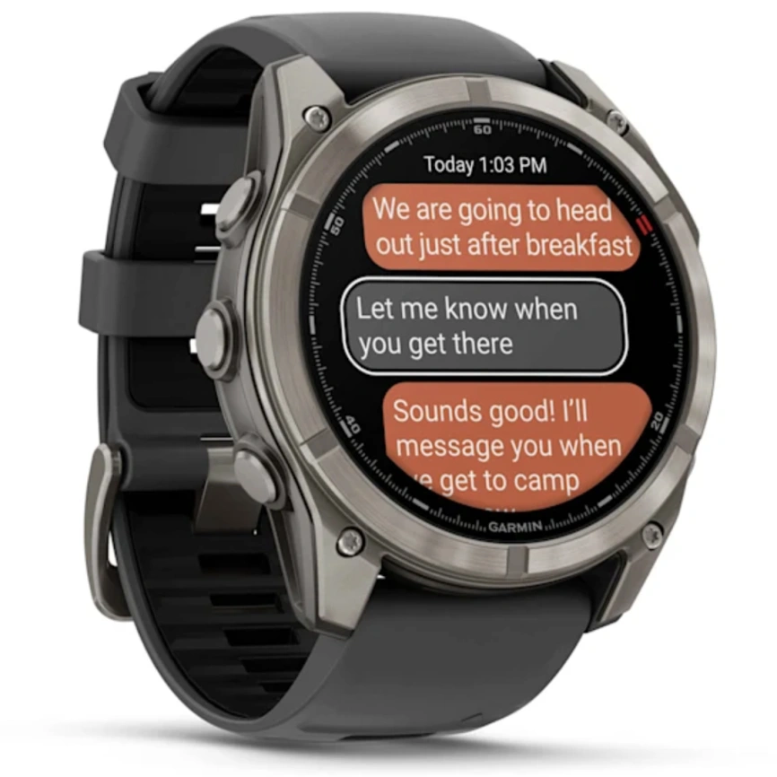 Смарт-часы Garmin Fenix 8 Pro 51mm Amoled Sapphire Lens Tinanium With Graphite/Black Silicone Band (010-03199-11)